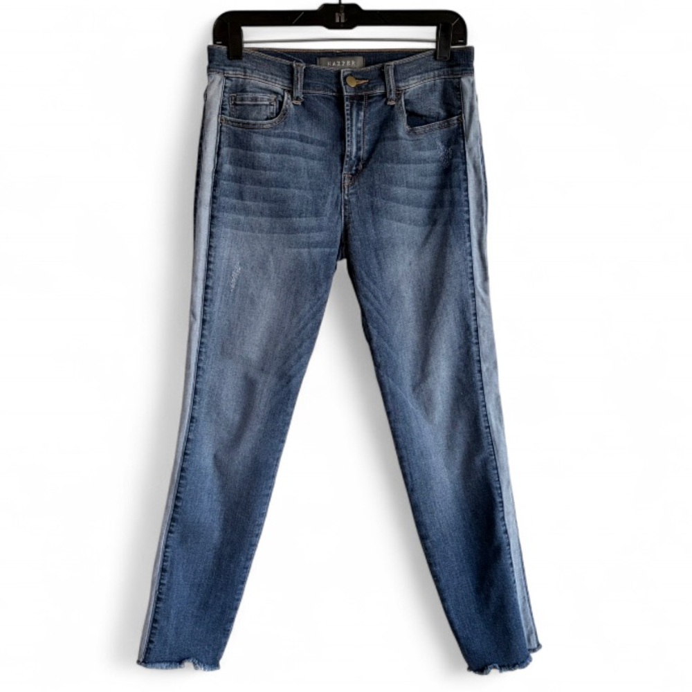 Harper Women’s Distressed Hem Side Stripe Skinny Jeans Size 30
